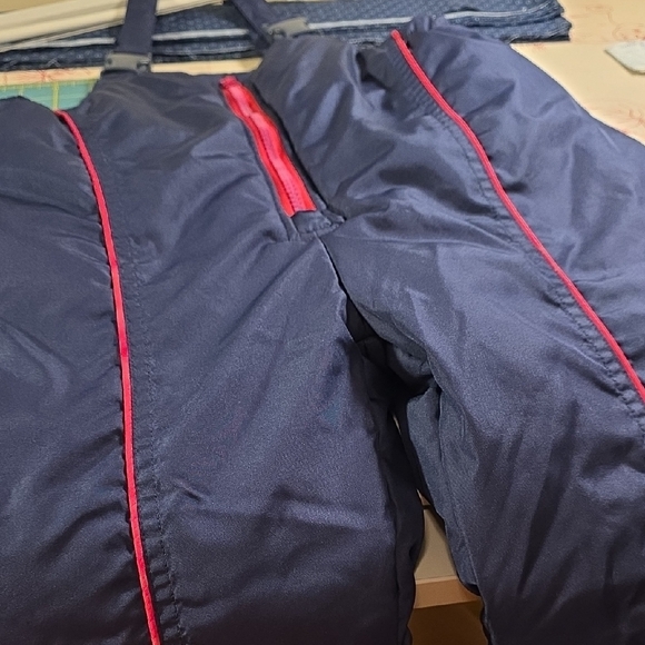 Wonderkids Dark Blue Overalls with Pink Accents - Picture 6 of 6